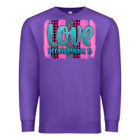 Purple love corinthians 13 valentine's day brushstroke Premium Sweatshirt - AdoDesignShop