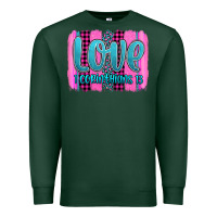 Sports Green love corinthians 13 valentine's day brushstroke Premium Sweatshirt - AdoDesignShop