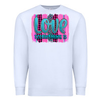 White love corinthians 13 valentine's day brushstroke Premium Sweatshirt - AdoDesignShop