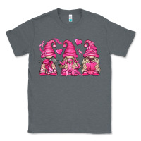 Charcoal Heather Breast Cancer Gnomes Classic Tee - texasbilliewilder