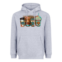 Heather Grey serape floral longhaired cow coffee cups Heavyweight Hoodie - Jasminsmagicworld