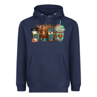 Navy serape floral longhaired cow coffee cups Heavyweight Hoodie - Jasminsmagicworld