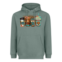 Sage serape floral longhaired cow coffee cups Heavyweight Hoodie - Jasminsmagicworld