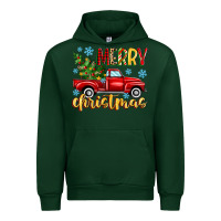 Forest Green merry christmas truck Urban Hoodie - MaliasSmallBusiness