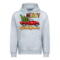 Heather Grey merry christmas truck Urban Hoodie - MaliasSmallBusiness