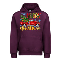 Mauve Wine merry christmas truck Urban Hoodie - MaliasSmallBusiness