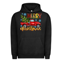 Pigment Black merry christmas truck Urban Hoodie - MaliasSmallBusiness