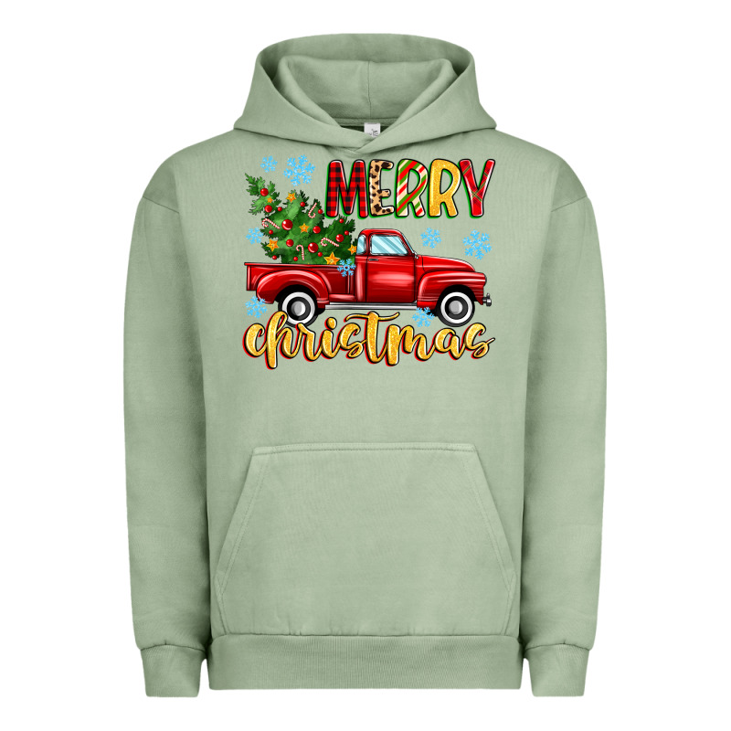 Merry Christmas Truck Urban Hoodie by MaliasSmallBusiness | Teevron