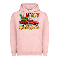 Pigment Salmon merry christmas truck Urban Hoodie - MaliasSmallBusiness