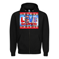 Black love america gnome Zipper Hoodie - HRA Design Shop