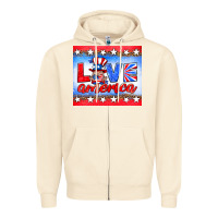 Sandshell love america gnome Zipper Hoodie - HRA Design Shop