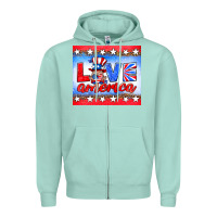 Seafoam love america gnome Zipper Hoodie - HRA Design Shop