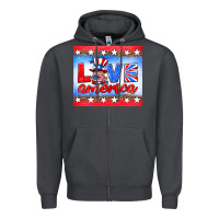 Smoke love america gnome Zipper Hoodie - HRA Design Shop