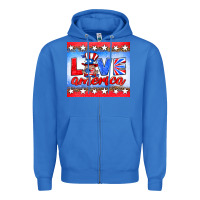 True Royal love america gnome Zipper Hoodie - HRA Design Shop
