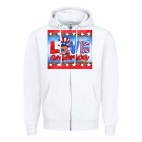White love america gnome Zipper Hoodie - HRA Design Shop