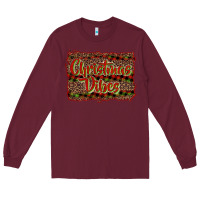 Burgundy Christmas vibes Long Sleeve Tee - RanaPortraitStore