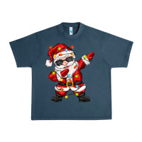 Midnight Navy dabbing santa with christmas lights Urban Heavy Tee - Zillion Design Studio