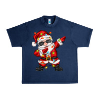 Navy dabbing santa with christmas lights Urban Heavy Tee - Zillion Design Studio
