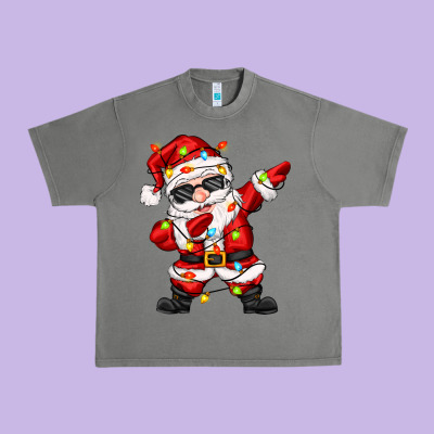 Urban Heavy Tee dabbing santa with christmas lights