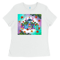 White ohana stitch Ladies Tee - AdoDesignShop
