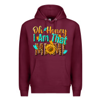 Burgundy oh honey i am that mimi nca Premium Hoodie - NancyCooperArtShop