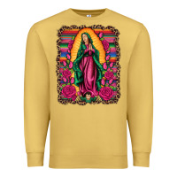 Antique Gold our lady of guadalupe serape background Premium Sweatshirt - Artiststas