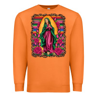 Carrot our lady of guadalupe serape background Premium Sweatshirt - Artiststas