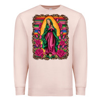 Our Lady Of Guadalupe Serape Background Premium Sweatshirt | Teevron