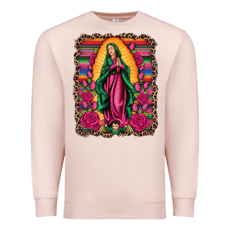 Our Lady Of Guadalupe Serape Background Premium Sweatshirt by Artiststas | Teevron