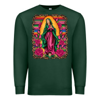 Sports Green our lady of guadalupe serape background Premium Sweatshirt - Artiststas