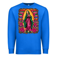 True Royal our lady of guadalupe serape background Premium Sweatshirt - Artiststas