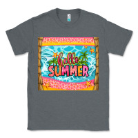 Charcoal Heather hello summer Classic Tee - Zillion Design Studio