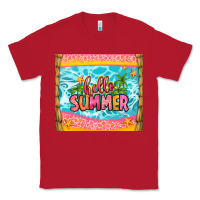 Red hello summer Classic Tee - Zillion Design Studio