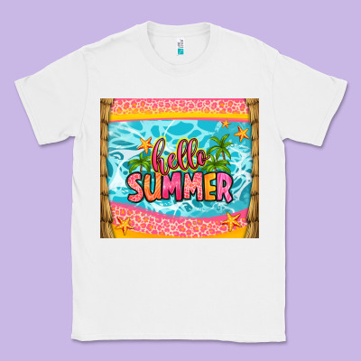 Hello Summer Classic Tee Designed By Zillion Design Studio