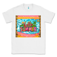 White hello summer Classic Tee - Zillion Design Studio