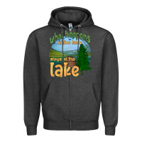 Charcoal Heather what happens at the lake stays at the lake Zipper Hoodie - HRA Design Shop