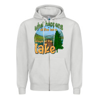 Dove Grey what happens at the lake stays at the lake Zipper Hoodie - HRA Design Shop