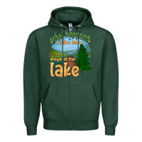 Sports Green what happens at the lake stays at the lake Zipper Hoodie - HRA Design Shop