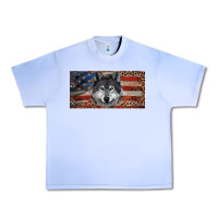 Grape Ice Wolf with american flag and leopard Urban Heavy Tee - RanaPortraitStore