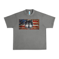 Tornado Wolf with american flag and leopard Urban Heavy Tee - RanaPortraitStore