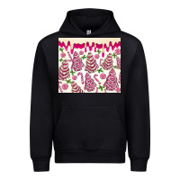 Black pink christmas tree cakes Urban Hoodie - MaliasSmallBusiness