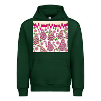 Forest Green pink christmas tree cakes Urban Hoodie - MaliasSmallBusiness