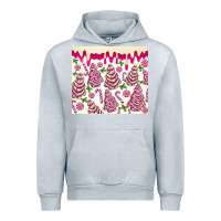 Heather Grey pink christmas tree cakes Urban Hoodie - MaliasSmallBusiness
