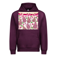 Mauve Wine pink christmas tree cakes Urban Hoodie - MaliasSmallBusiness