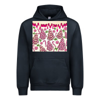 Navy pink christmas tree cakes Urban Hoodie - MaliasSmallBusiness