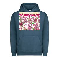 Pigment Midnight Navy pink christmas tree cakes Urban Hoodie - MaliasSmallBusiness