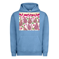 Pigment Pebble Blue pink christmas tree cakes Urban Hoodie - MaliasSmallBusiness