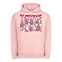 Pigment Salmon pink christmas tree cakes Urban Hoodie - MaliasSmallBusiness