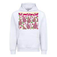 White pink christmas tree cakes Urban Hoodie - MaliasSmallBusiness