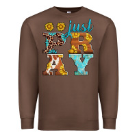 Chestnut just pray western sunflowers Premium Sweatshirt - AdoDesignShop
